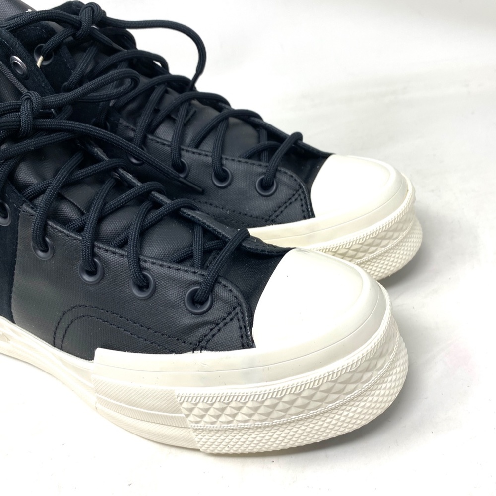 Converse Chuck 70 Plus Mixed Material Sneakers Black Canvas Suede Women A05260C - Picture 3 of 9